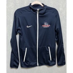 Nike Dri Fit Gonzaga Bulldogs Baseball Jacket Size M Full Zip Blue